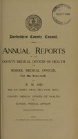 view [Report 1928] / Medical Officer of Health and School Medical Officer of Health, Derbyshire County Council.