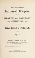 view [Report 1910] / Medical Officer of Health, Desborough U.D.C.