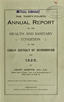 view [Report 1925] / Medical Officer of Health, Desborough U.D.C.