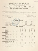 view [Report 1947-1948] / Medical Officer of Health, Devizes Borough.