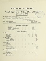 view [Report 1953] / Medical Officer of Health, Devizes Borough.