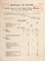 view [Report 1943-1944] / Medical Officer of Health, Devizes R.D.C.