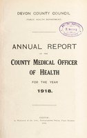 view [Report 1918] / Medical Officer of Health, Devon County Council.