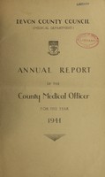 view [Report 1941] / Medical Officer of Health, Devon County Council.