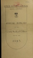 view [Report 1943] / Medical Officer of Health, Devon County Council.