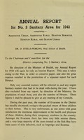 view [Report 1942] / Medical Officer of Health, Devon No. 2 Area (Axminster R.D.C., Sidmouth U.D.C., Honiton R.D.C., Honiton Borough, Ottery St Mary U.D.C., Seaton U.D.C.).