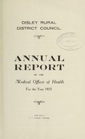 view [Report 1925] / Medical Officer of Health, Disley R.D.C.