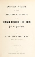 view [Report 1909] / Medical Officer of Health, Diss U.D.C.