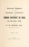 view [Report 1919] / Medical Officer of Health, Diss U.D.C.