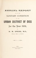 view [Report 1920] / Medical Officer of Health, Diss U.D.C.