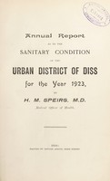view [Report 1923] / Medical Officer of Health, Diss U.D.C.