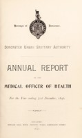 view [Report 1896] / Medical Officer of Health, Doncaster County Borough.