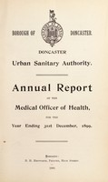 view [Report 1899] / Medical Officer of Health, Doncaster County Borough.