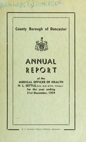 view [Report 1954] / Medical Officer of Health, Doncaster County Borough.