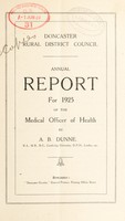 view [Report 1925] / Medical Officer of Health, Doncaster R.D.C.