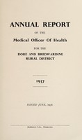 view [Report 1937] / Medical Officer of Health, Dore & Bredwardine R.D.C.