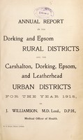 view [Report 1915] / Medical Officer of Health, Dorking R.D.C., Epsom R.D.C., Carshalton U.D.C., Dorking U.D.C., Epsom U.D.C., Leatherhead U.D.C.