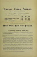 view [Report 1904] / Medical Officer of Health, Dorking U.D.C.