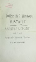 view [Report 1941] / Medical Officer of Health, Dorking U.D.C.