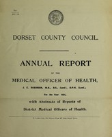 view [Report 1921] / Medical Officer of Health, Dorset County Council.