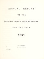 view [Report 1971] / Medical Officer of Health, Dorset County Council.