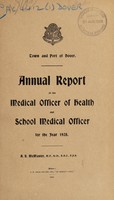 view [Report 1928] / Medical Officer of Health and School Medical Officer of Health, Dover Town and Port.