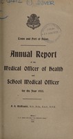 view [Report 1935] / Medical Officer of Health and School Medical Officer of Health, Dover Town and Port.