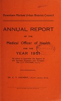 view [Report 1951] / Medical Officer of Health, Downham Market U.D.C.