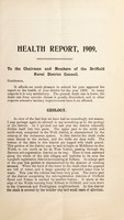 view [Report 1909] / Medical Officer of Health, Driffield R.D.C.