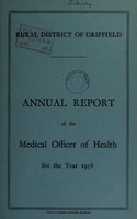 view [Report 1958] / Medical Officer of Health, Driffield R.D.C.