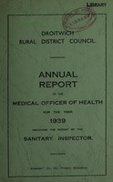 view [Report 1939] / Medical Officer of Health, Droitwich R.D.C.