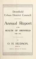 view [Report 1923] / Medical Officer of Health, Dronfield U.D.C.