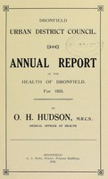 view [Report 1925] / Medical Officer of Health, Dronfield U.D.C.