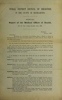 view [Report 1905] / Medical Officer of Health, Droxford R.D.C.