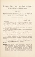 view [Report 1913] / Medical Officer of Health, Droxford R.D.C.