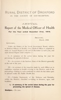 view [Report 1915] / Medical Officer of Health, Droxford R.D.C.