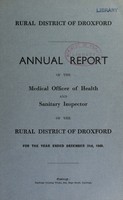 view [Report 1940] / Medical Officer of Health, Droxford R.D.C.