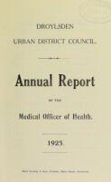 view [Report 1925] / Medical Officer of Health, Droylsden U.D.C.