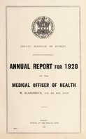 view [Report 1920] / Medical Officer of Health, Dudley County Borough.