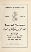 view [Report 1919] / Medical Officer of Health, Dukinfield Borough.