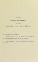 view [Report 1937] / Medical Officer of Health, Dulverton R.D.C.