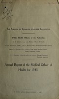 view [Report 1933] / Medical Officer of Health, Dunheved (Launceston) Borough.