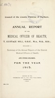 view [Report 1915] / Medical Officer of Health, Durham County Palatine / County Council.