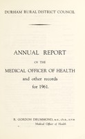 view [Report 1961] / Medical Officer of Health, Durham R.D.C.
