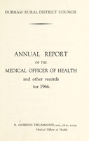 view [Report 1966] / Medical Officer of Health, Durham R.D.C.