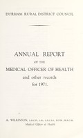 view [Report 1971] / Medical Officer of Health, Durham R.D.C.