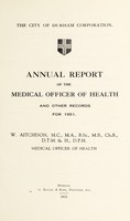 view [Report 1951] / Medical Officer of Health, Durham City.