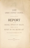 view [Report 1910] / Medical Officer of Health, Earby U.D.C.