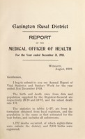 view [Report 1918] / Medical Officer of Health, Easington R.D.C.