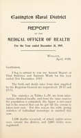 view [Report 1919] / Medical Officer of Health, Easington R.D.C.